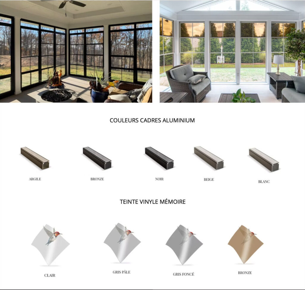 Choix de couleur de fênetre pour solarium