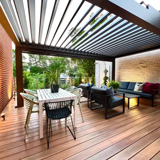 Pergolas bioclimatiques 4 saisons au Québec 5 installation-pergola-bioclimatique